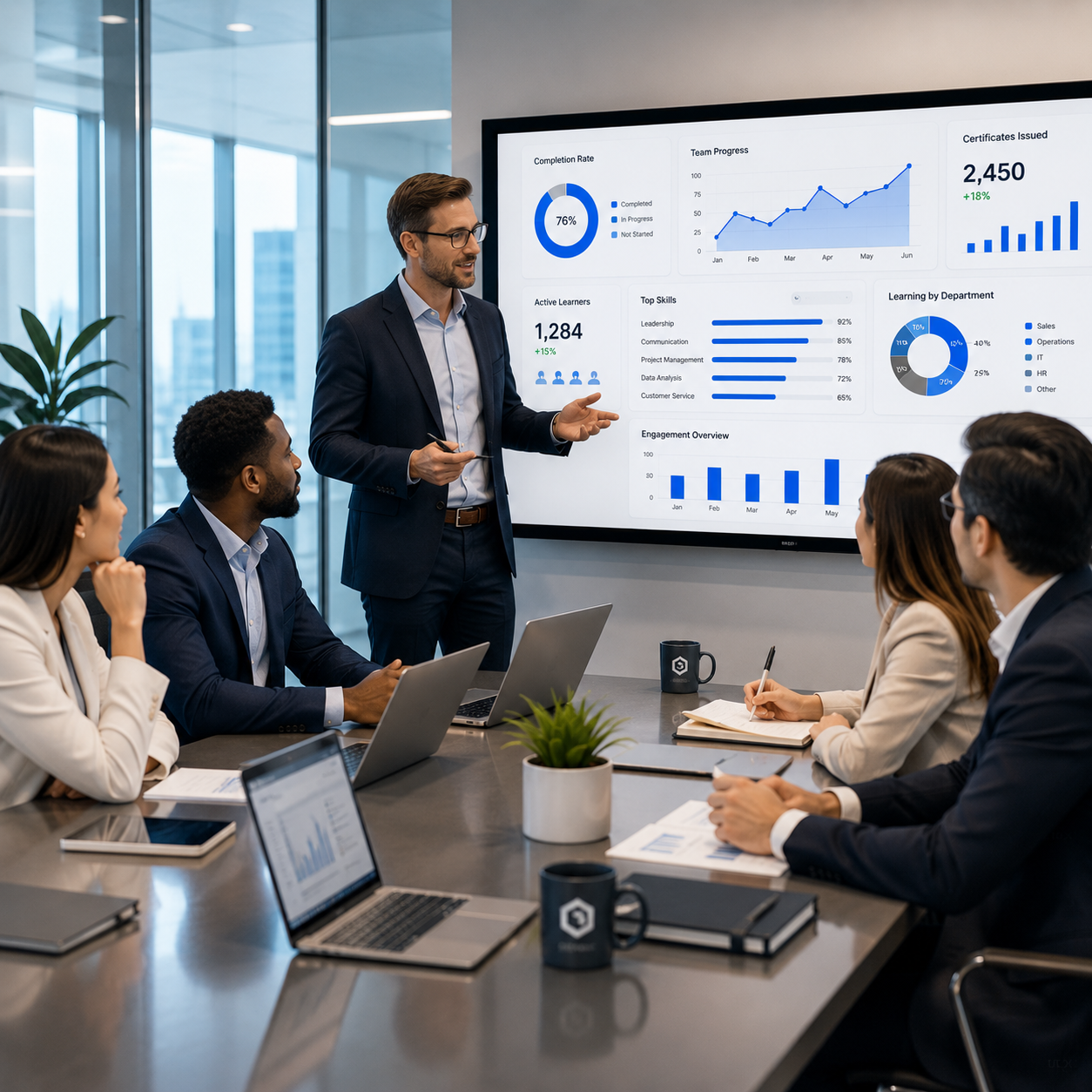 Company learning analytics dashboard